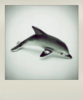 Polaroid effect of dolphin toy
