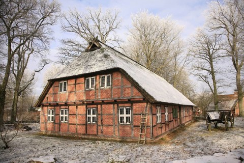 Museum of local history in winter