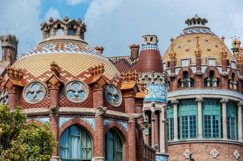 Details of the historic hospital complex Hospital de Sant Pau