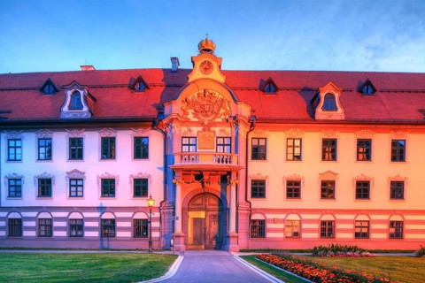 Princely Bishop's residence at dusk