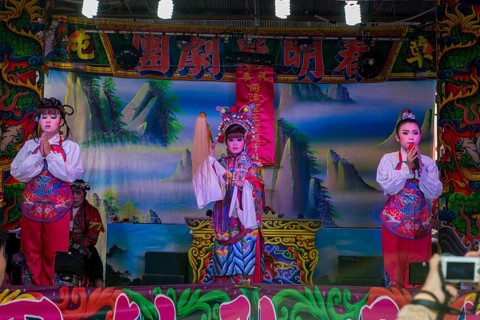 Chinese opera at a temple procession