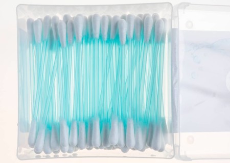 Cotton buds made of plastic