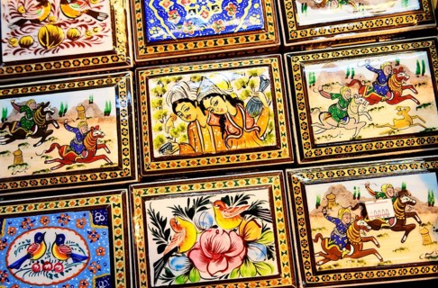 Hand-painted wooden boxes