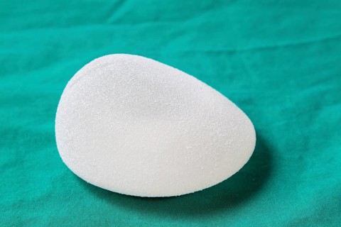 Silicone breast implant