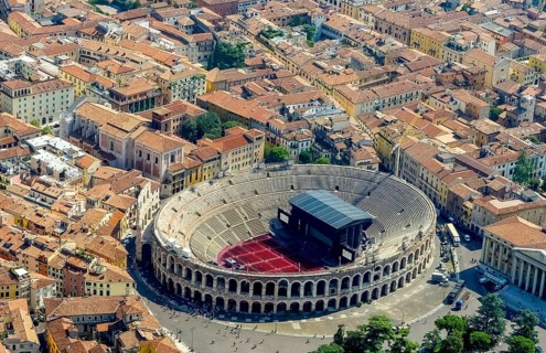City centre with Arena di Verona