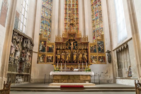 Twelve messenger altar in the parish church St. Jakob in Rothenburg ob der Tauber