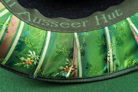 Inner lining of a wool felt hat