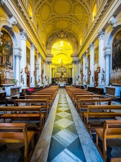 Interior of Parrocchia Maria SS Church. Annunziata