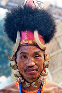 Naga tribal man in traditional outfit