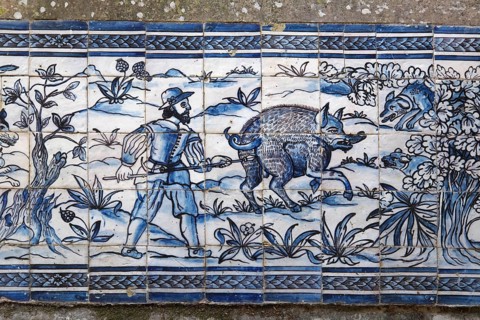 Picture from blue tiles