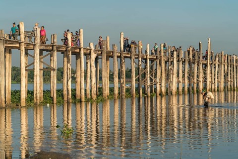 U Bein Bridge over Taungthaman Lake