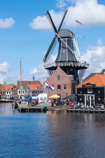 De Adriaan windmill on the river Spaarne