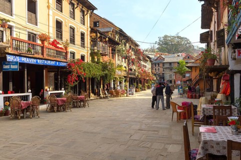 Shops and cafes in main street