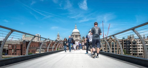 Millenium Bridge and St. Paul's Cathedral