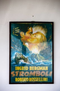 Film poster Stromboli with Ingrid Bergmann at Cafe Ingrid