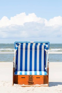 Beach chair on the beach