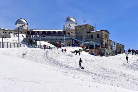 Station of the Gornergratbahn with observatory