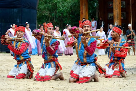 Tribal ritual dance at the Hornbill Festival
