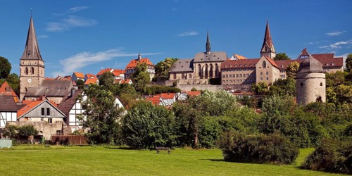 Panorama of medieval town of Warburg