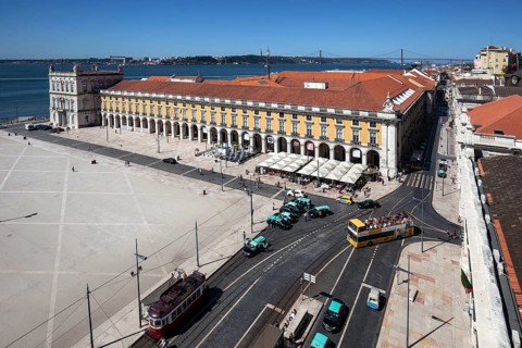 View from the Triumphal Arch of Rua Augusta