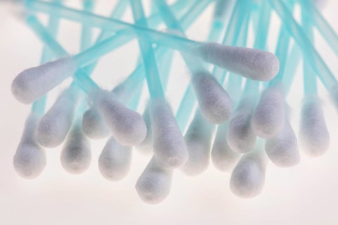 Cotton buds made of plastic