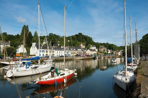 Port and city view