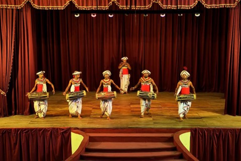 Drummer at a performance of Kandy dancers