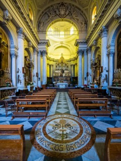 Interior of Parrocchia Maria SS Church. Annunziata