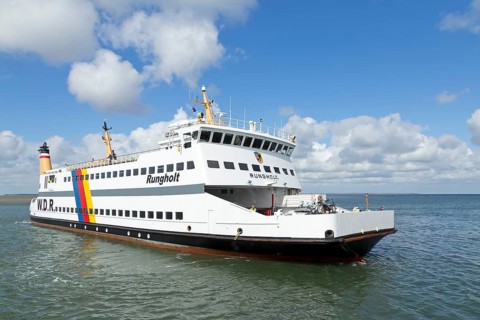 Ferry at the port of Wittdun