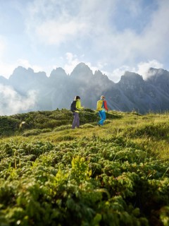 Hikers in mountains