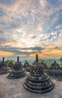 Borobudur Temple at sunrise