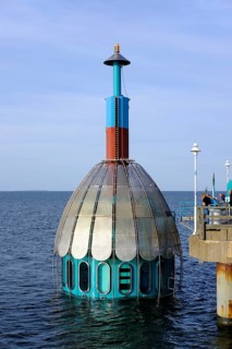 Pier with diving bell