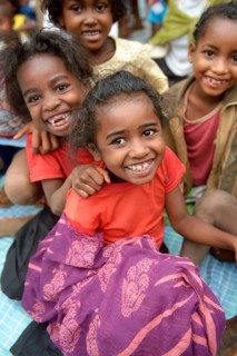 Children in village near Tsiroanomandidy region Bongolava