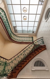 Old staircase in a former office building