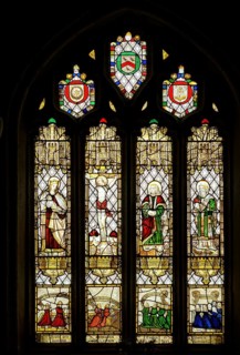 Glass window in parish church