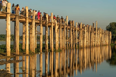 U Bein Bridge over Taungthaman Lake