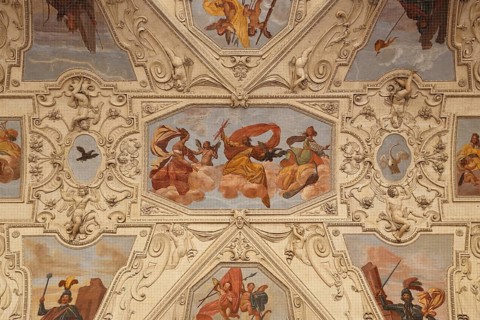 Ceiling painting in the Wallenstein Palace