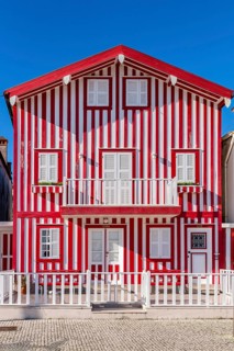 Colorful house in Costa Nova