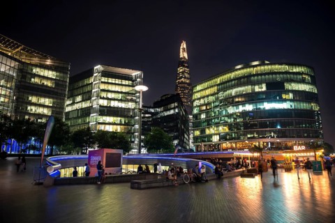 Waterfront at night