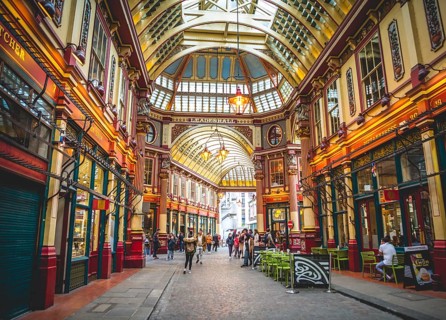 Covered market hall