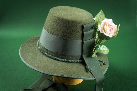 Completed wool felt hat