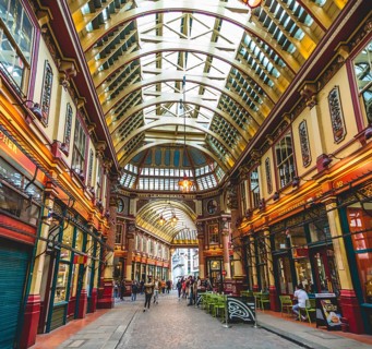 Covered market hall