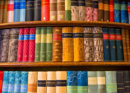 Old books on shelf