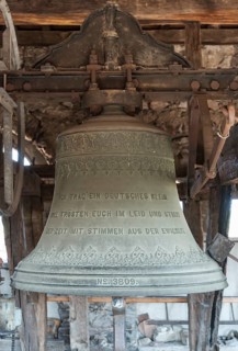 Bell of Fortified Evangelical Church in Cisnadie near Sibiu