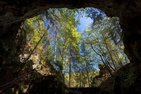 Riesenburg Cave in the valley of the Wiesent