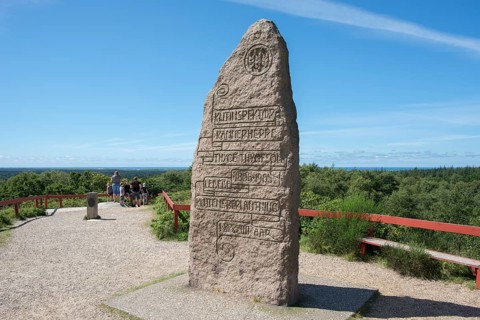 Boulder with modern inscription on the Blabjerg