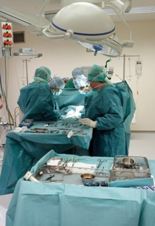 Doctors during surgery