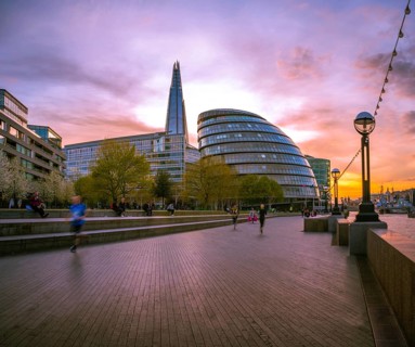 Riverside promenade on the Thames