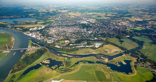 Lippe estuary flowing into Rhine