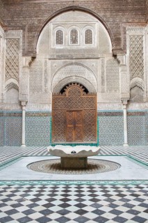 Water basin in Medersa Attarine